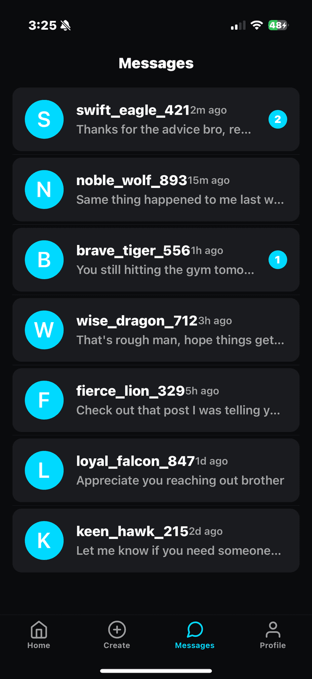 Teabag app interface